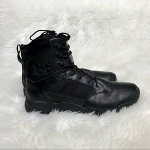 Mens Under Armour Stellar Tactical 8” Black Boots-Ortholite liner-Sz US 12